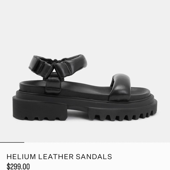 ALLSAINTS HELIUM LEATHER SANDALS, Size US 9, EU 39 - Picture 2 of 14